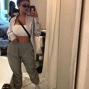 My mum made it reflective pants as seen on Kylie Jenner